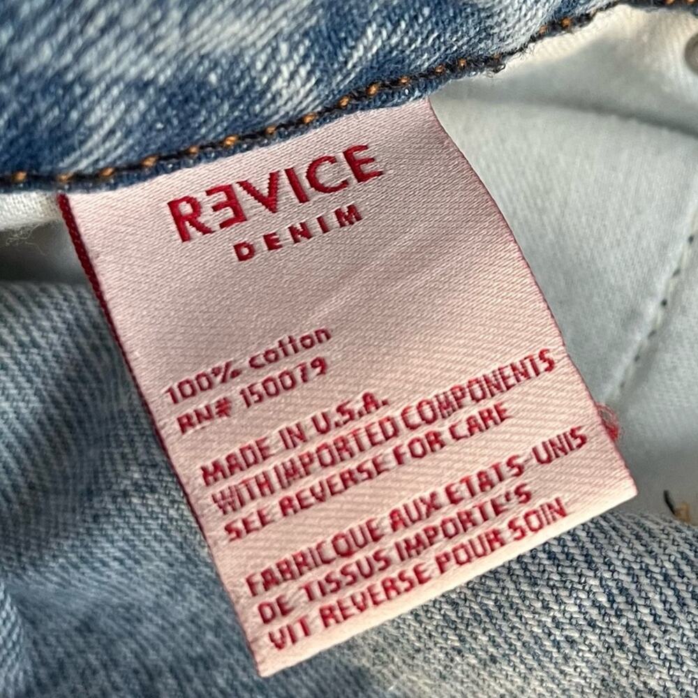 REVICE Denim 90s Cutoff High Rise Distressed Jean Shorts - Picture 4 of 5